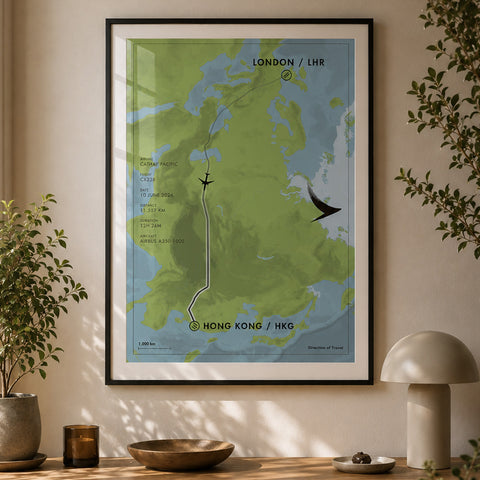 Airline Atlas: Create and order a printed map of your flight